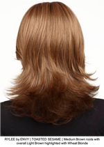RYLEE by ENVY | TOASTED SESAME | Medium Brown roots with overall Light Brown highlighted with Wheat Blonde