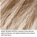 SANDY BLONDE ROOTED | Medium Honey Blonde, Light Ash Blonde, and Dark Ash Blonde blend with Dark Roots