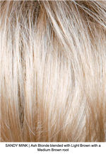 SANDY MINK | Ash Blonde blended with Light Brown with a Medium Brown root