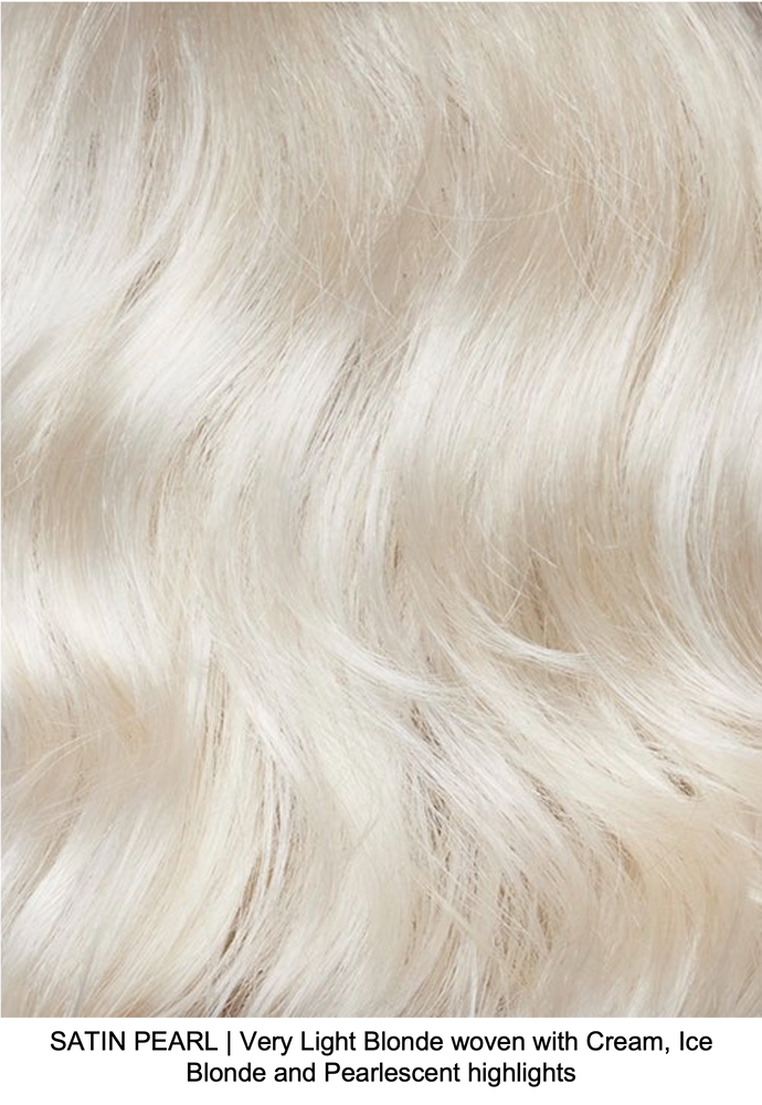 SATIN PEARL | Very Light Blonde woven with Cream, Ice Blonde and Pearlescent highlights
