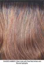 SHADED AMBER | Dark roots with Pale Red Amber with Blonde highlights