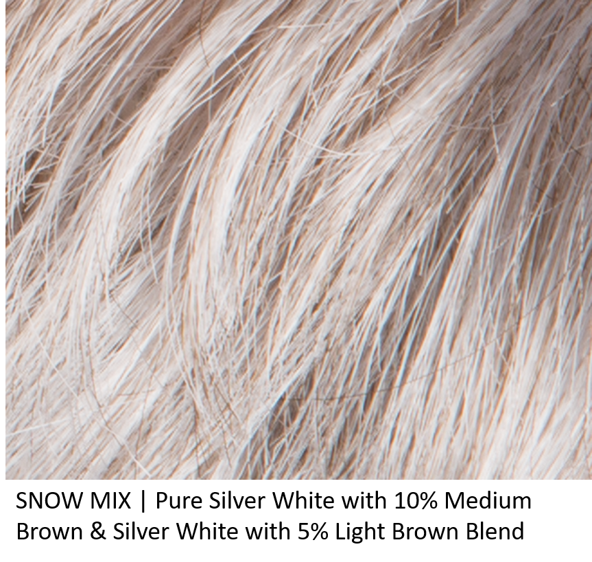 SNOW MIX | Pure Silver White with 10% Medium Brown & Silver White with 5% Light Brown Blend