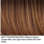 SOFT COPPER ROOTED | Medium Auburn, Copper Red, and Light Auburn blend with Dark Roots