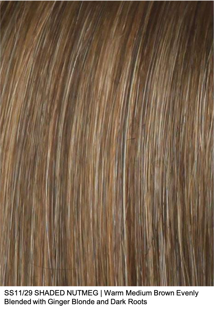 SS11/29 SHADED NUTMEG | Warm Medium Brown Evenly Blended with Ginger Blonde and Dark Roots