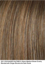 SS11/29 SHADED NUTMEG | Warm Medium Brown Evenly Blended with Ginger Blonde and Dark Roots