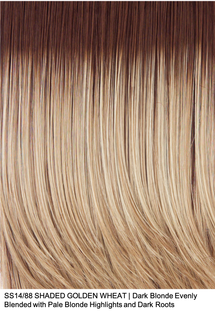 SS14/88 SHADED GOLDEN WHEAT | Dark Blonde Evenly Blended with Pale Blonde Highlights and Dark Roots