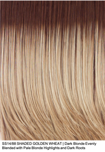 SS14/88 SHADED GOLDEN WHEAT | Dark Blonde Evenly Blended with Pale Blonde Highlights and Dark Roots