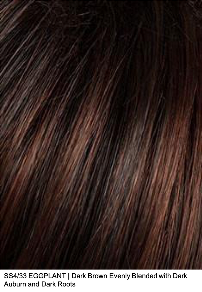 SS4/33 EGGPLANT | Dark Brown Evenly Blended with Dark Auburn and Dark Roots