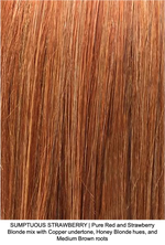SUMPTUOUS STRAWBERRY | Pure Red and Strawberry Blonde mix with Copper undertone, Honey Blonde hues, and Medium Brown roots