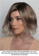 SAFI by RENE OF PARIS | MELTED MARSHMALLOW | Subtly Warm Dark Sandy Blonde blend with Medium Brown roots and Light Ash Blonde tips and highlights