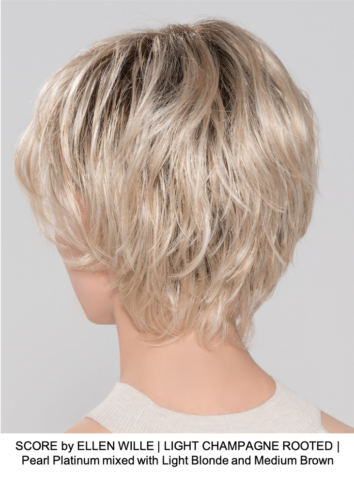 SCORE by ELLEN WILLE | LIGHT CHAMPAGNE ROOTED | Pearl Platinum mixed with Light Blonde and Medium Brown