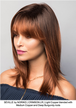 SEVILLE by NORIKO | CRIMSON LR | Light Copper blended with Medium Copper and Deep Burgundy roots