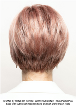SHANE by RENE OF PARIS | WATERMELON R | Rich Pastel Pink base with subtle Soft Reddish tone and Soft Dark Brown roots