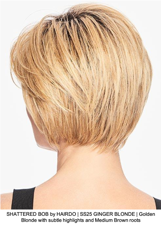 SHATTERED BOB by HAIRDO | SS25 GINGER BLONDE | Golden Blonde with subtle highlights and Medium Brown roots