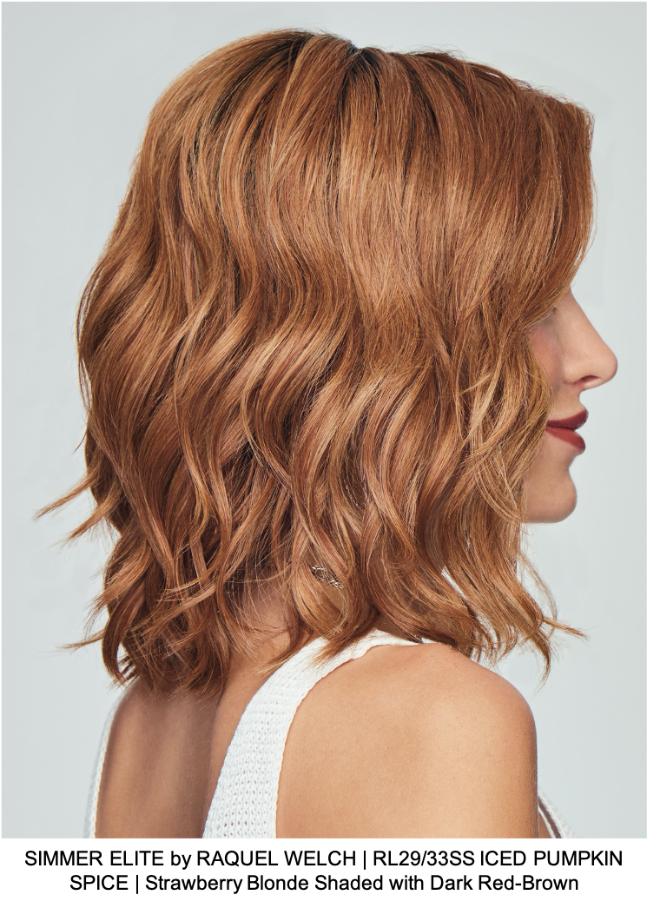 SIMMER ELITE by RAQUEL WELCH | RL29/33SS ICED PUMPKIN SPICE | Strawberry Blonde Shaded with Dark Red-Brown