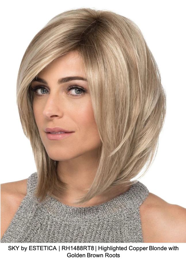 SKY by ESTETICA | RH1488RT8 | Highlighted Copper Blonde with Golden Brown Roots