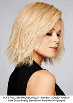 SOFT FOCUS by RAQUEL WELCH | R14/88H GOLDEN WHEAT | Dark Blonde Evenly Blended with Pale Blonde Highlights