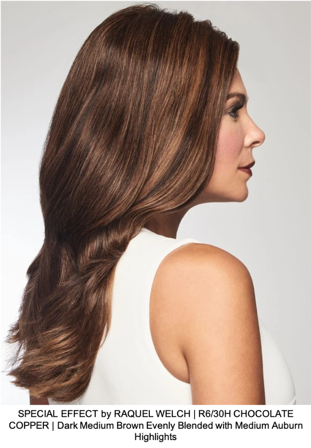 SPECIAL EFFECT by RAQUEL WELCH | R6/30H CHOCOLATE COPPER | Dark Medium Brown Evenly Blended with Medium Auburn Highlights