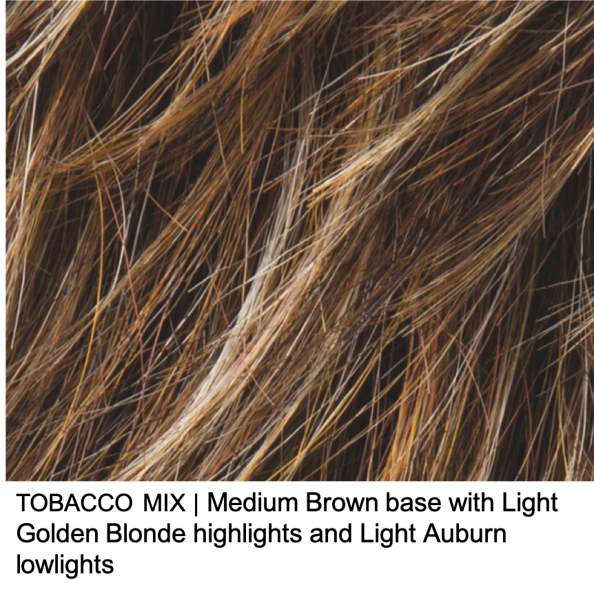 TOBACCO MIX | Medium Brown base with Light Golden Blonde highlights and Light Auburn lowlights 