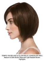 TEMPO 100 DELUXE by ELLEN WILLE | CHOCOLATE MIX | Medium to Dark Brown Base with Light Reddish Brown Highlights