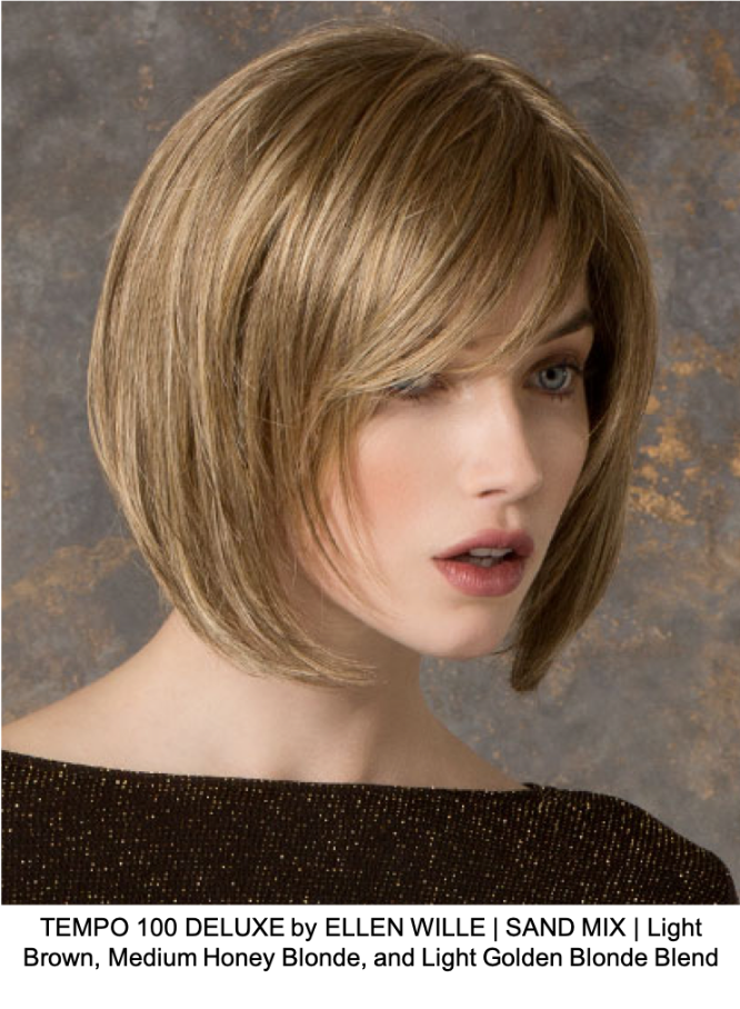 TEMPO 100 DELUXE by ELLEN WILLE | SAND MIX | Light Brown, Medium Honey Blonde, and Light Golden Blonde Blend