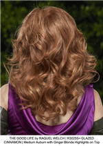 THE GOOD LIFE by RAQUEL WELCH | R3025S+ GLAZED CINNAMON | Medium Auburn with Ginger Blonde Highlights on Top
