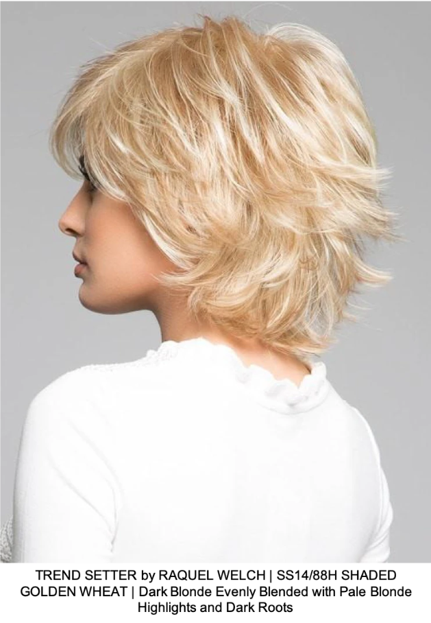 TREND SETTER by RAQUEL WELCH | SS14/88H SHADED GOLDEN WHEAT | Dark Blonde Evenly Blended with Pale Blonde Highlights and Dark Roots