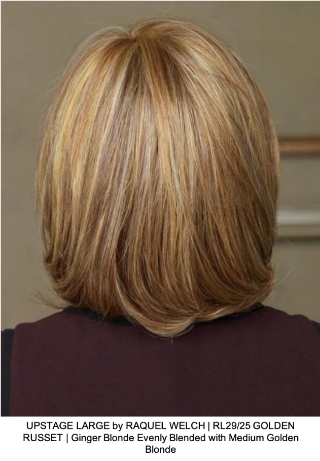 UPSTAGE LARGE by RAQUEL WELCH | RL29/25 GOLDEN RUSSET | Ginger Blonde Evenly Blended with Medium Golden Blonde