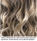 VANILLA MACCHIATO | Light Chestnut Brown base with Light Brown, Golden Blonde, and Icy Blonde highlights 