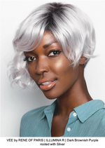 VEE by RENE OF PARIS | ILLUMINA R | Dark Brownish Purple rooted with Silver