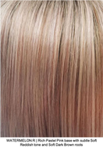 WATERMELON R | Rich Pastel Pink base with subtle Soft Reddish tone and Soft Dark Brown roots