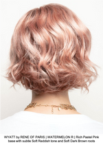 WYATT by RENE OF PARIS | WATERMELON R | Rich Pastel Pink base with subtle Soft Reddish tone and Soft Dark Brown roots