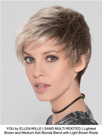 YOU by ELLEN WILLE | SAND MULTI ROOTED | Lightest Brown and Medium Ash Blonde Blend with Light Brown Roots