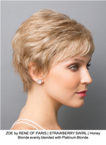 ZOE by RENE OF PARIS | STRAWBERRY SWIRL | Honey Blonde evenly blended with Platinum Blonde