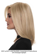 ZOEY by ENVY | LIGHT BLONDE | 2 toned blend of Creamy Blonde with Champagne highlights 