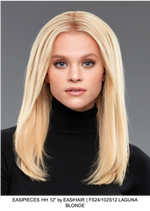 easiPieces HH 12"L x 4"W Remy Human Hair Top Piece