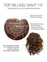 Top Billing 14" Wavy Lace Front Topper